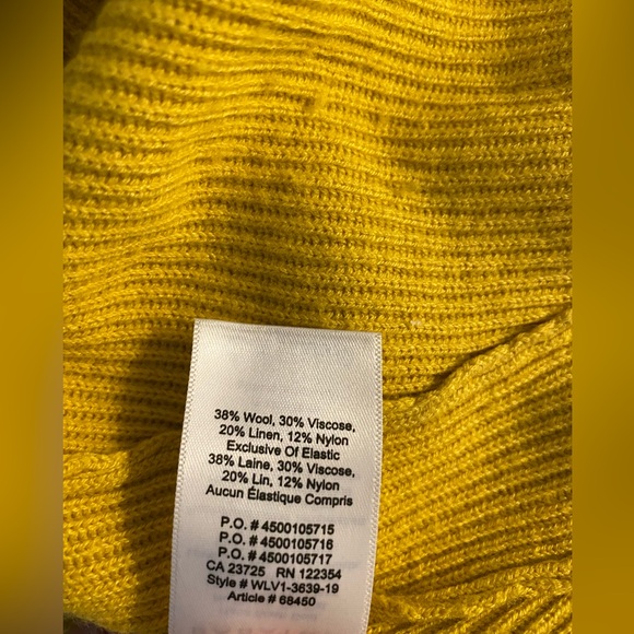 Aritzia Babaton Chalmer Sweater - Yellow- size XS - Picture 8 of 8